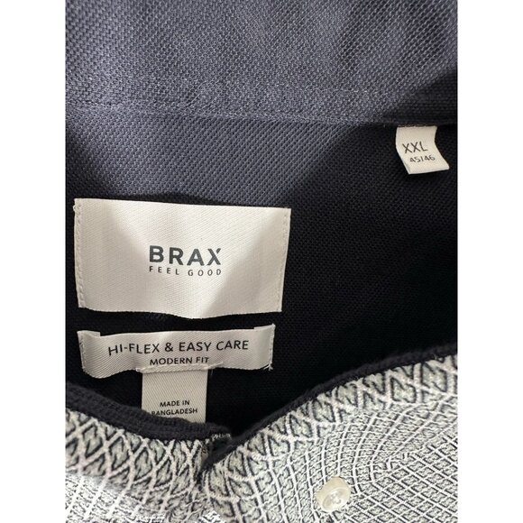 Brax Shirt Mens Extra Large Daniel JP Modern Fit Hi Flex Easy Care Geometric - Picture 3 of 10